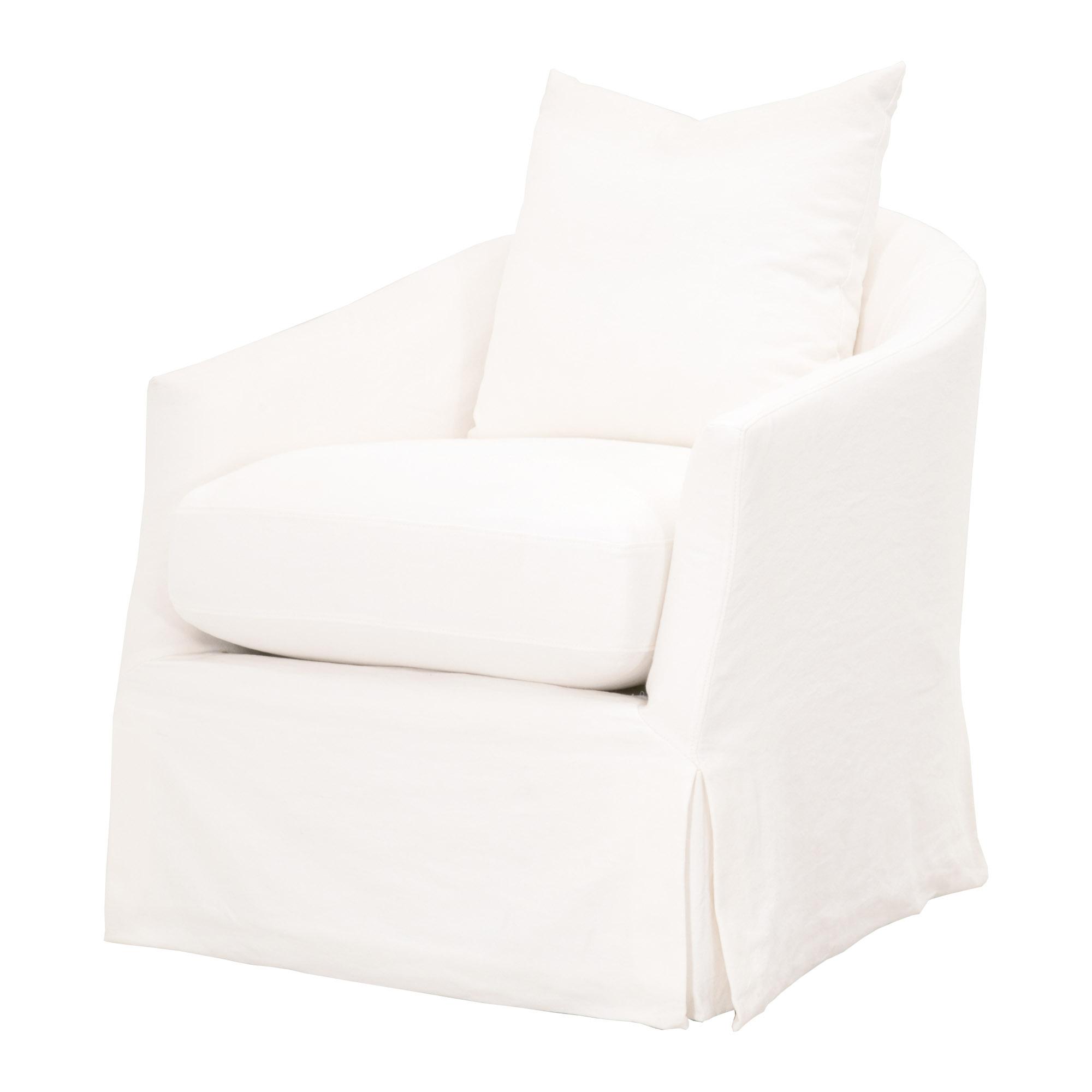 Faye Slipcover Swivel Club Chair